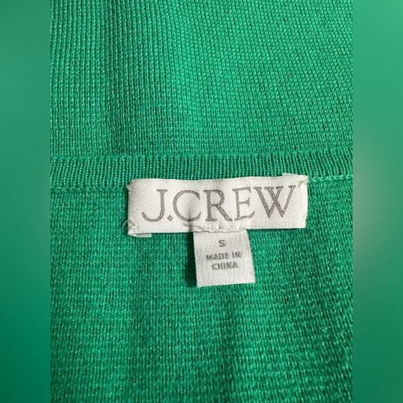 J. Crew Giselle sweater-blazer Kelly Green Wool Cotton Blend Size Small EUC - Picture 5 of 7
